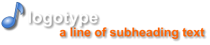 a line of subheading text logotype